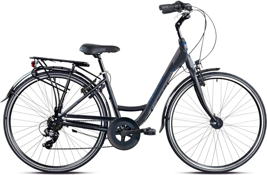 Cambridge 28 Inch 48 cm Women 7SP Rim Brakes Matte blackGreyLegnano