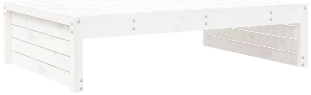 vidaXL Υποπόδιο Κήπου Λευκό 120 x 80 εκ. από Μασίφ Ξύλο Πεύκου