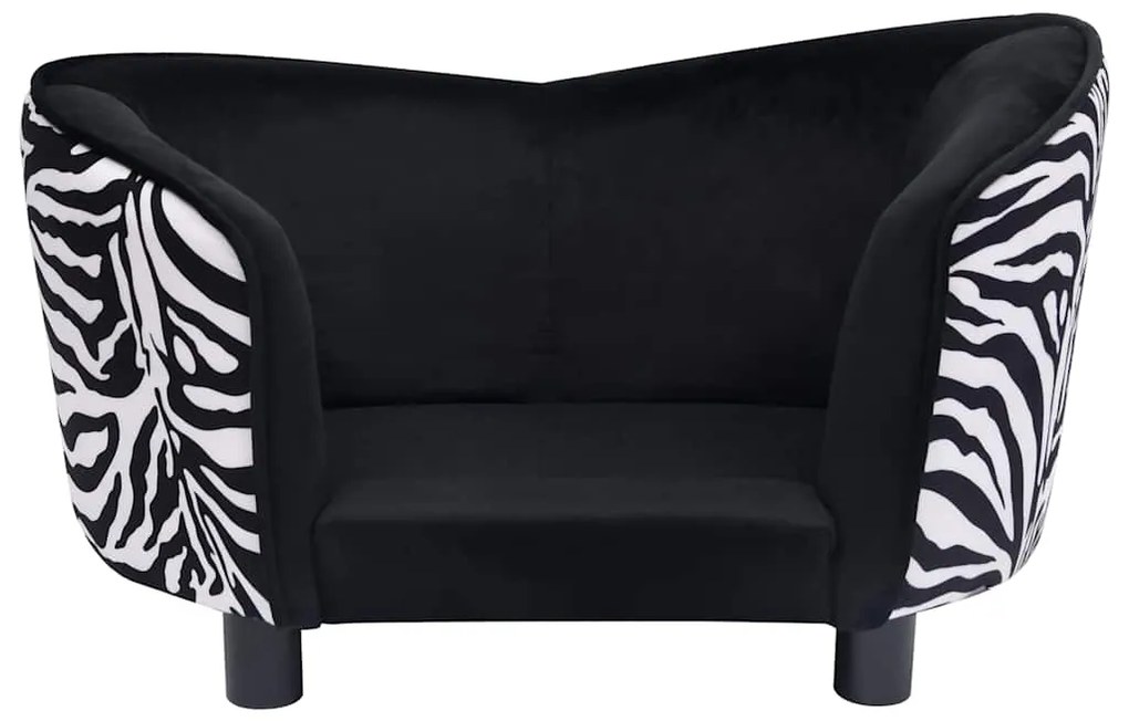 vidaXL Καναπές - Κρεβάτι Σκύλου Μαύρος 68 x 38 x 38 εκ. Βελουτέ