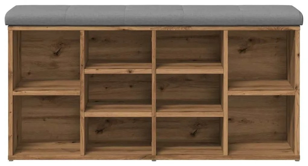 Πάγκος παπουτσιών Artisan Oak 102x32x50 cm Κατασκευασμένο ξύλο - Καφέ