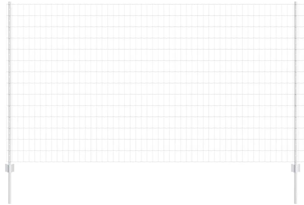 vidaXL Τεντώτο με στήριγμα Ασημί 1,4 x 10 m Ατσάλι