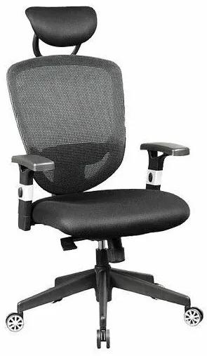 Καρέκλα γραφείου Mesa 287, Μαύρο, 114x65x62cm, 19 kg, Με μπράτσα, Με ρόδες, Μηχανισμός καρέκλας: Κλίση | Epipla1.gr