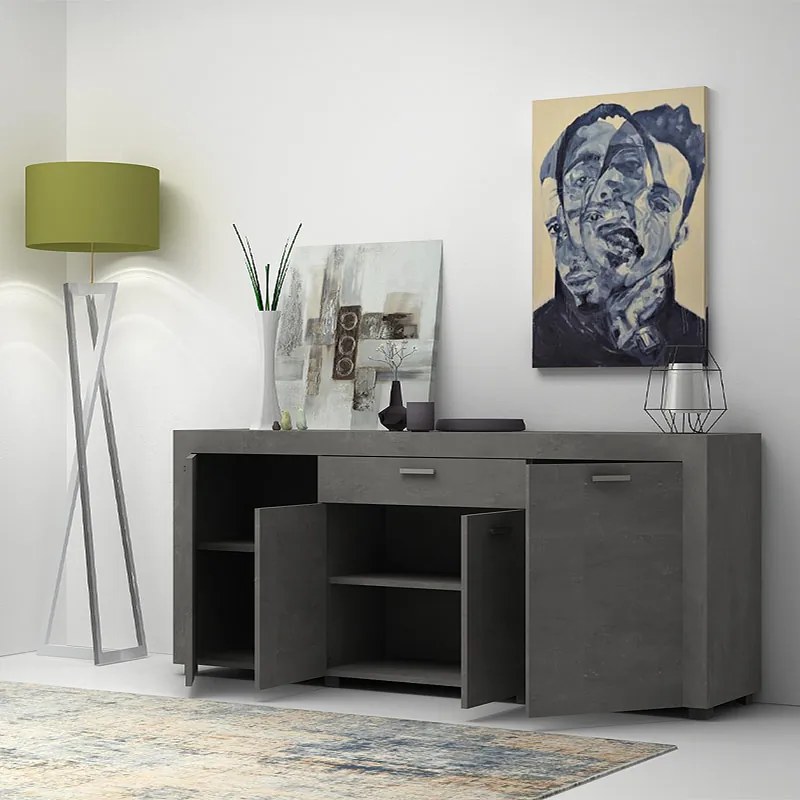 ΜΠΟΥΦΕΣ JOSEPH MEGAPAP ΧΡΩΜΑ ΓΚΡΙ ΣΚΥΡΟΔΕΜΑΤΟΣ 177X40X76ΕΚ.