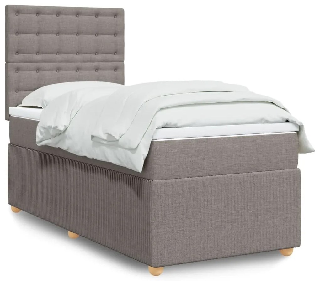 ΚΡΕΒΑΤΙ BOXSPRING ΜΕ ΣΤΡΩΜΑ TAUPE 80X200 ΕΚ. ΥΦΑΣΜΑΤΙΝΟ 3294201