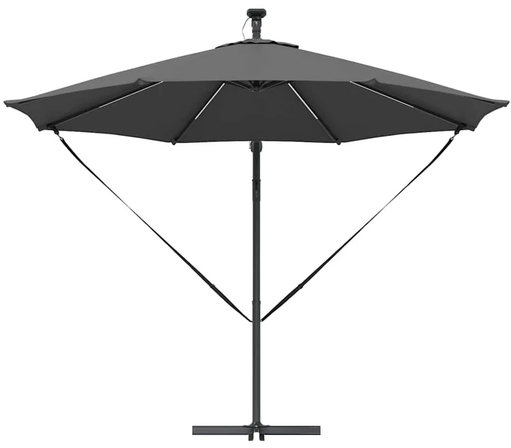 vidaXL Ομπρέλα Cantilever Banana Ανθρακί 294 x 294 x 248 cm