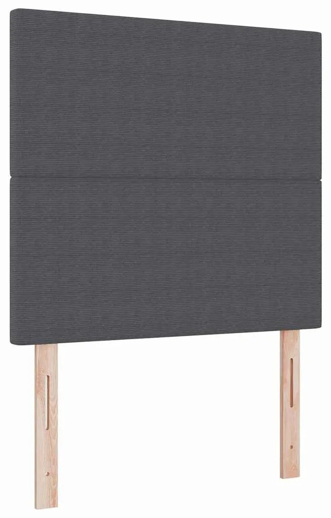 vidaXL LED Κρεβάτι με βάθρο Σκούρο Γκρι και Λευκό 120 x 200 cm