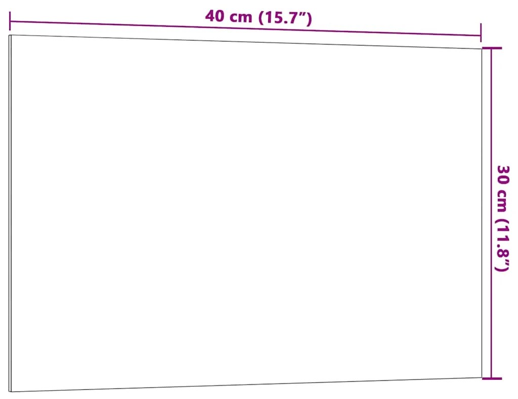 vidaXL Πίνακας Επιτοίχιος Μαγνητικός Μαύρος 40 x 30 εκ. Ψημένο Γυαλί