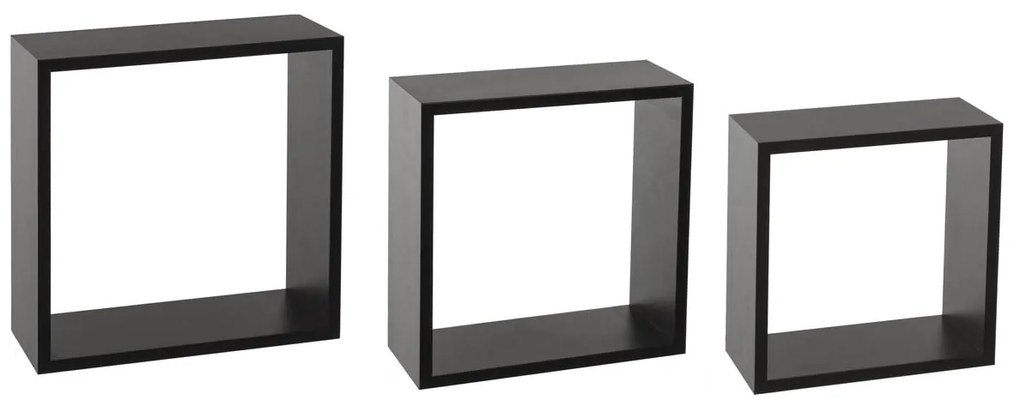 Ράφια Τοίχου (Σετ 3τμχ) F-V Black 138957A