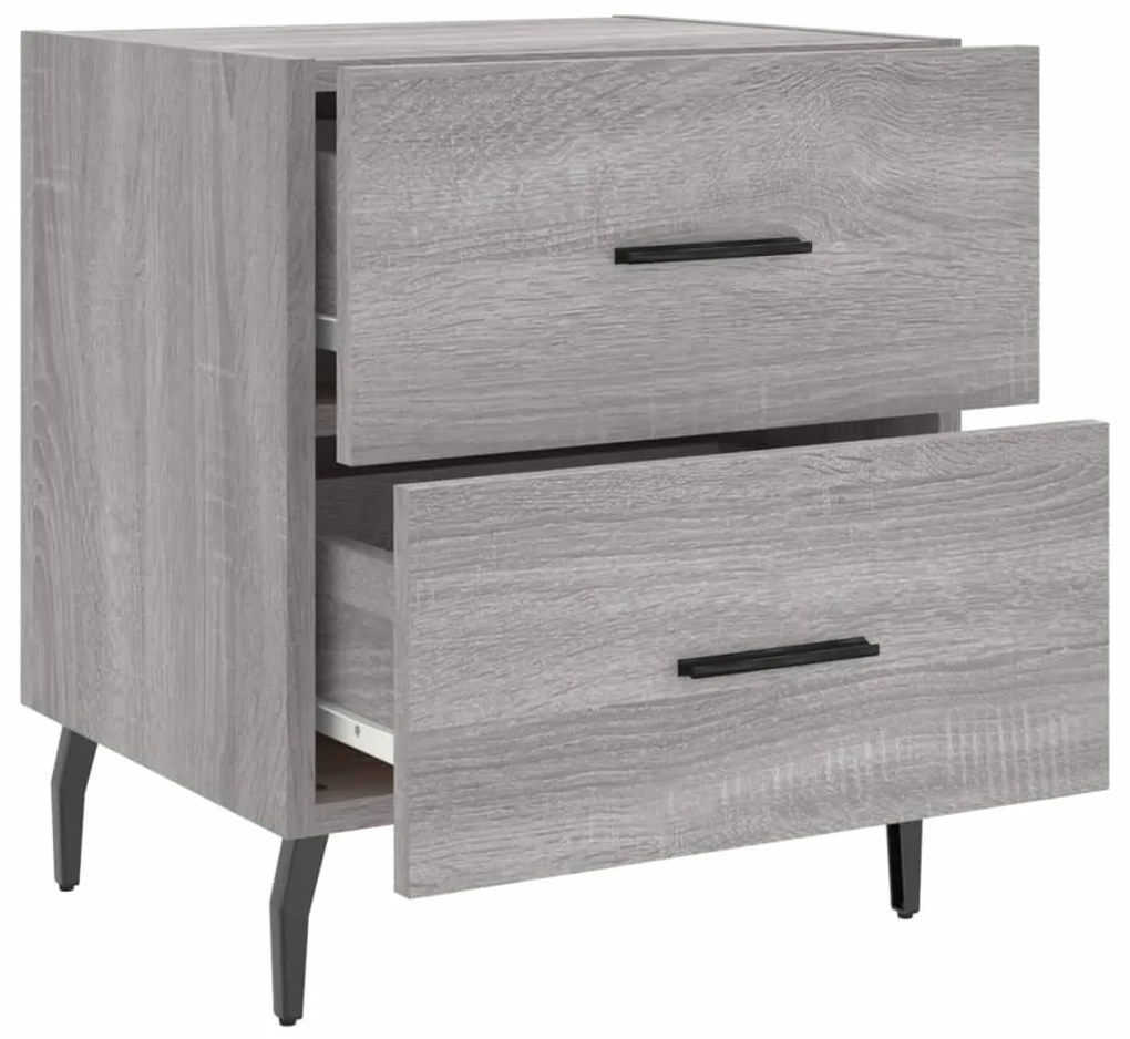 vidaXL Κομοδίνο Γκρι Sonoma 40 x 35 x 47,5 εκ. από Επεξεργασμένο Ξύλο