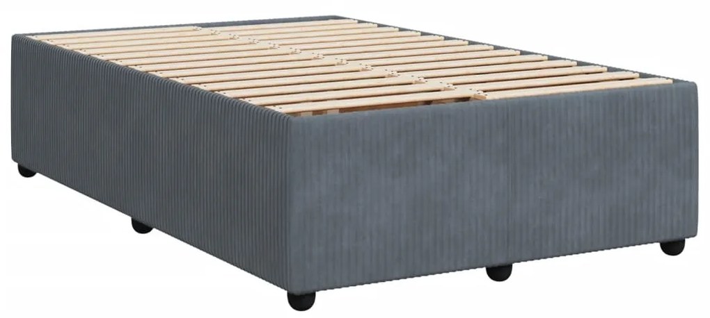 ΚΡΕΒΑΤΙ BOXSPRING ΜΕ ΣΤΡΩΜΑ ΣΚΟΥΡΟ ΓΚΡΙ 120X200 ΕΚ. ΒΕΛΟΥΔΙΝΟ 3290005