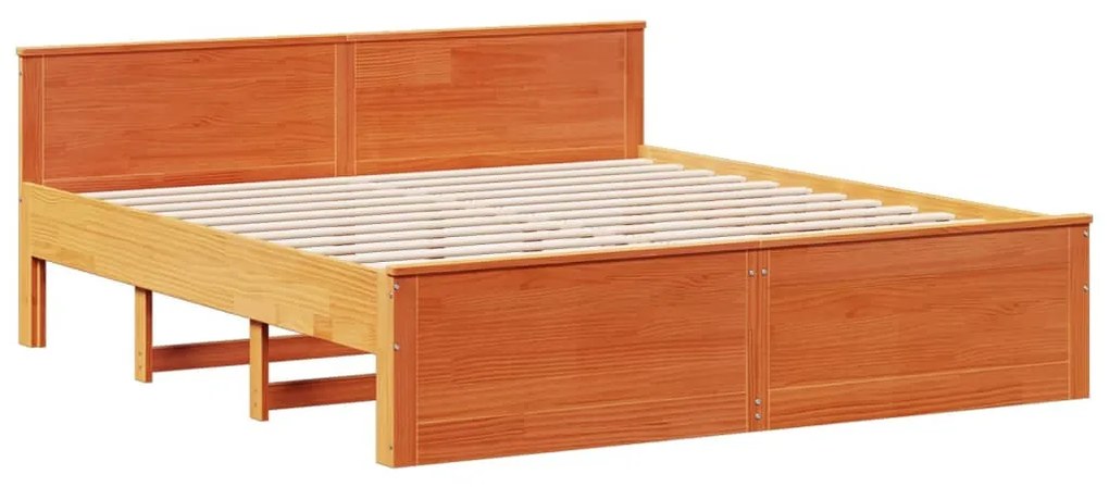 vidaXL Σκελετός Κρεβατιού Χωρίς Στρώμα 200x200 εκ Μασίφ Ξύλο Πεύκου