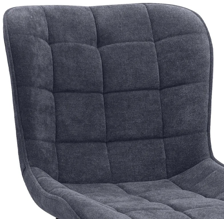 Καρέκλα τραπεζαρίας Chiara Megapap ανθρακί ύφασμα - μεταλλικό μαύρο πόδι 48x58x81εκ.