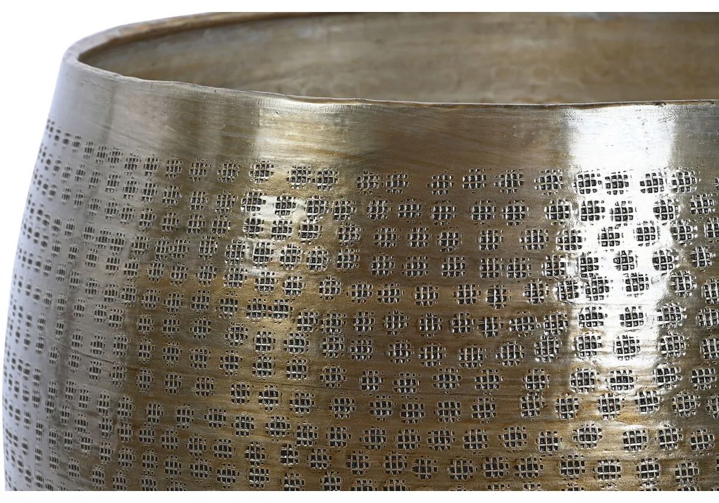 Σετ από Γλάστρες Home ESPRIT Χρυσό Αλουμίνιο 47 x 47 x 40,5 cm