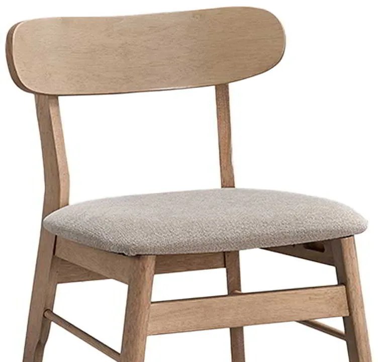Καρέκλα Cairo pakoworld rubberwood σε φυσική-μπεζ απόχρωση 47x47x76εκ