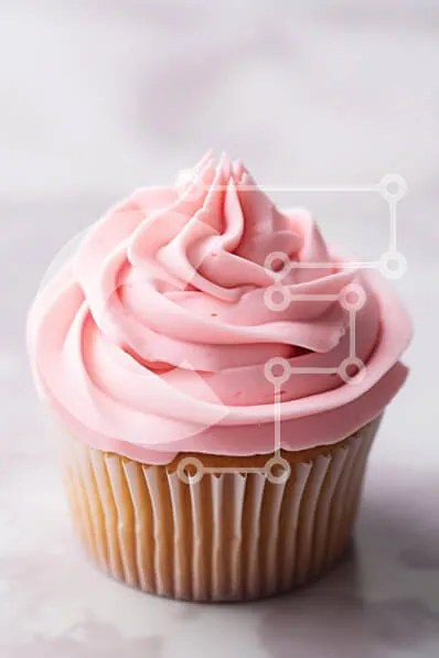 Intra Συλλεκτικό Ξύλινο Παζλ Plywood  4mm - Νόστιμο Cupcake Pink Frosted Σε Ξύλινο Κουτί - Διαστάσεις: 10x10 cm – 25 κομμάτια
