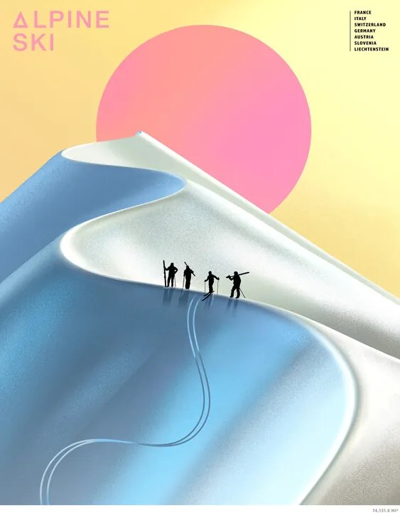 Εικονογράφηση Alpine Ski, Mark Harrison