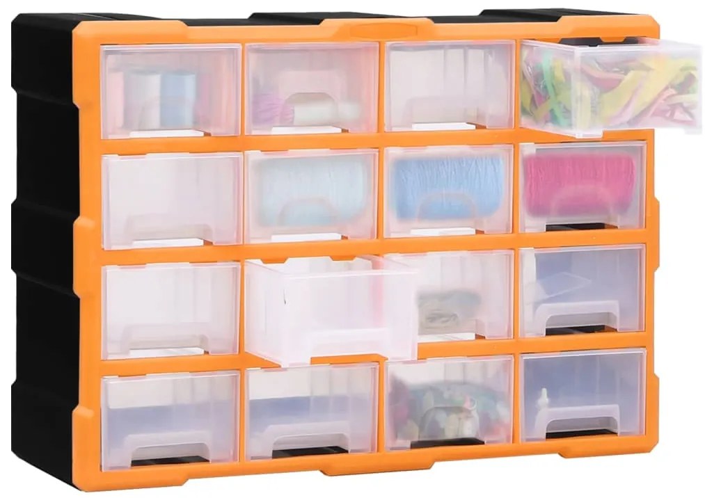 vidaXL Συρταριέρα Οργάνωσης με 16 Μεσαία Συρτάρια 52 x 16 x 37 εκ.