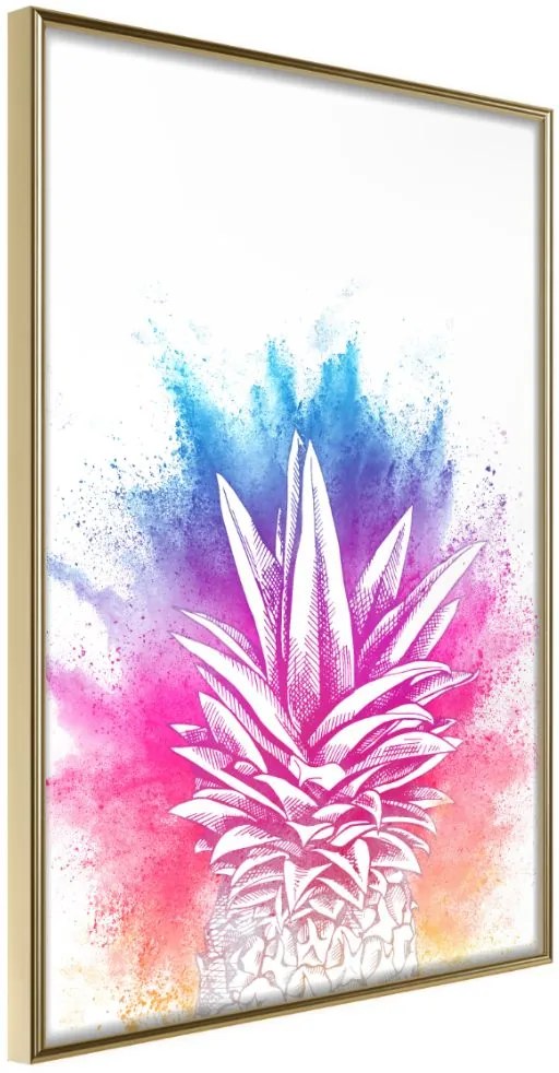 Αφίσα - Rainbow Pineapple Crown - 30x45 - Χρυσό - Χωρίς πασπαρτού