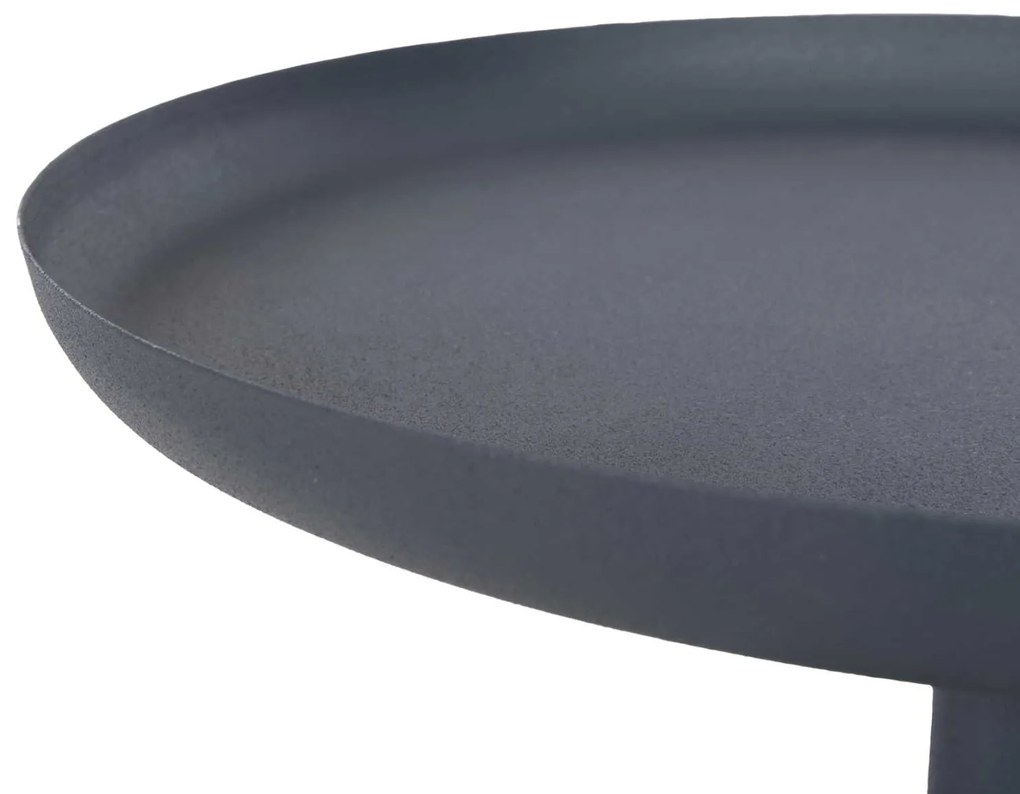 ΤΡΑΠΕΖΙ ΒΟΗΘΗΤΙΚΟ ΣΤΡΟΓΓΥΛΟ DELBEL HM4261.05 ΜΕΤΑΛΛΟ ΜΠΛΕ ΣΚΟΥΡΟ Φ39,5x53,5Υ εκ.