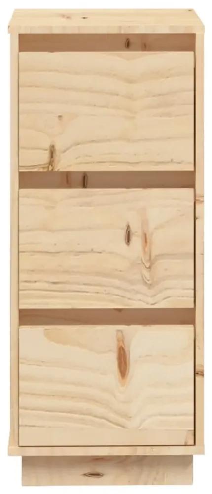 Συρταριέρες 2 τεμ. 32 x 34 x 75 εκ. από Μασίφ Ξύλο Πεύκου - Καφέ