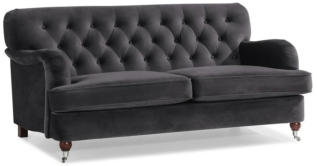 Καναπές chesterfield Bloomington A135, Αριθμός θέσεων: 2, 167x98x78cm, Ταπισερί, Πόδια: Ξύλο | Epipla1.gr