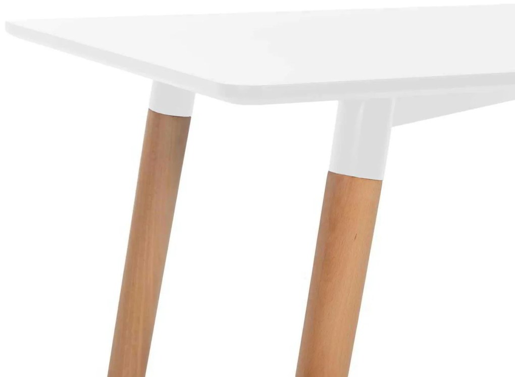 ΤΡΑΠΕΖΙ MINIMAL HM8581.01 ΛΕΥΚΟ MDF-ΠΟΔΙΑ ΟΞΙΑ ΣΕ ΦΥΣΙΚΟ ΧΡΩΜΑ- 120Χ60X74Υεκ.