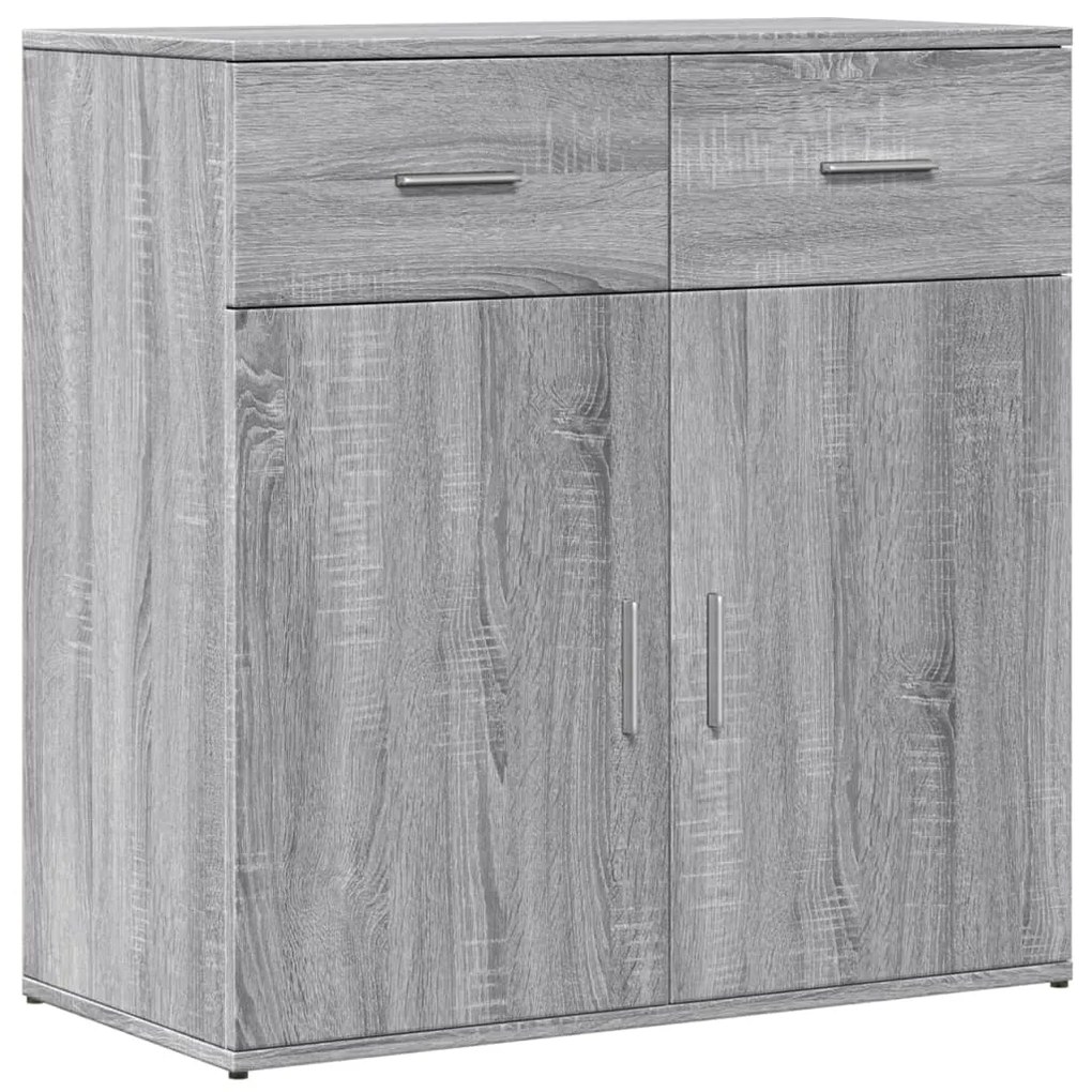 vidaXL Βοηθητικά Ντουλάπια 2 Τεμ. Γκρι Sonoma 79x38x80 εκ. Επεξ. Ξύλο