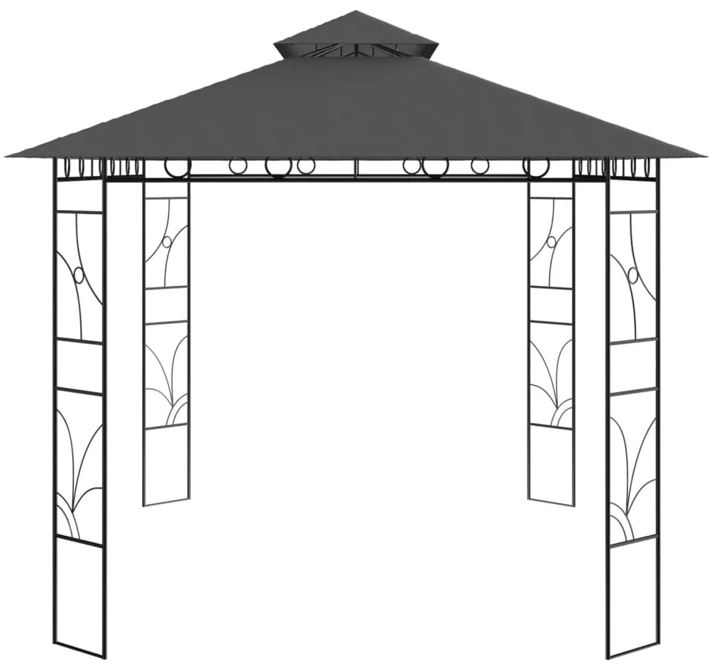 vidaXL Κιόσκι Ανθρακί 4 x 3 x 2,7 μ. 160 γρ./μ²