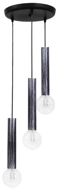 Κρεμαστό Φωτιστικό Οροφής 3xE27 S-42 Heronia Lighting-34-0199-Ασημί 34-0199