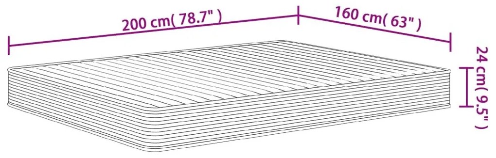 Στρώμα Αφρού Medium Soft 160x200 εκ. - Λευκό