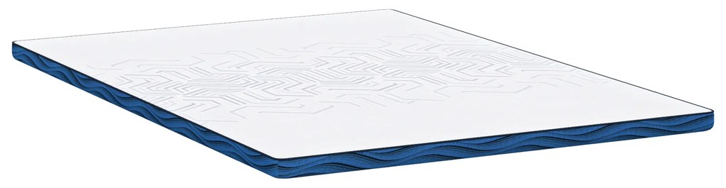 vidaXL Στρώματα Λευκό και Μπλε 140 x 190 cm