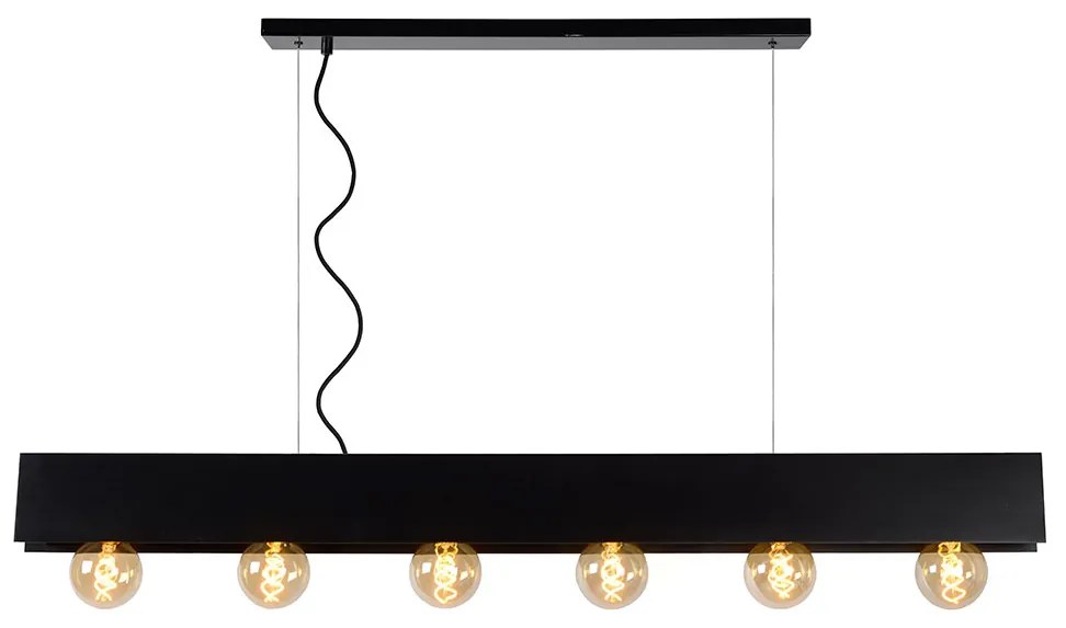 Φωτιστικό Κρεμαστό Lucide 30474-06-30 SURTUS Μαύρο Ματ (Black Mat)