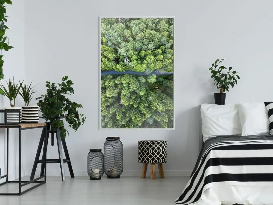 Αφίσα - Forest from a Bird's Eye View - 20x30 - Χρυσό - Χωρίς πασπαρτού