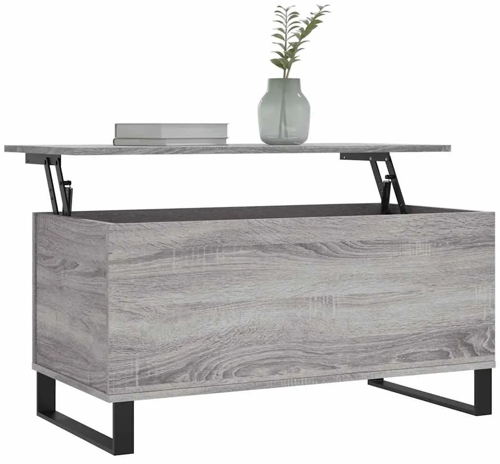 vidaXL Τραπεζάκι Σαλονιού Γκρι Sonoma 90x44,5x45 εκ.Επεξεργασμένο Ξύλο
