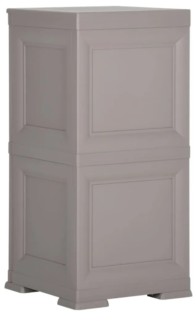 vidaXL Πλαστικό Ντουλάπι Γκρι 40 x 43 x 85,5 εκ. με Σχέδιο Ξύλου