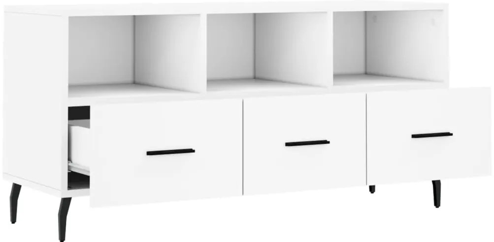 vidaXL Έπιπλο Τηλεόρασης Λευκό 102 x 36 x 50 εκ. από Επεξεργ. Ξύλο
