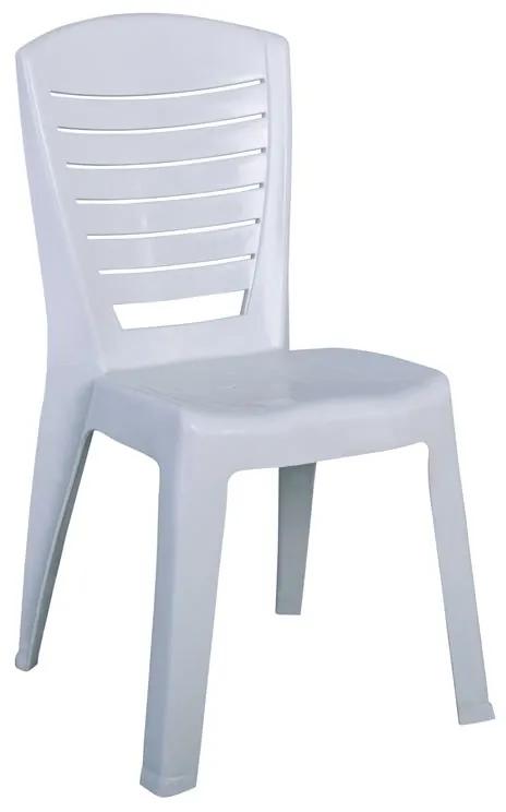 VIDA Καρέκλα Κήπου - Βεράντας Στοιβαζόμενη, PP Άσπρο -  49x53x86cm