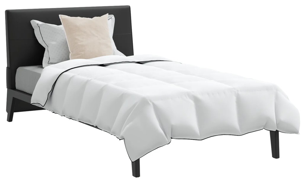 vidaXL Πάπλωμα με μαξιλάρι 2 pcs Λευκό 135 x 200 cm Πούπουλο