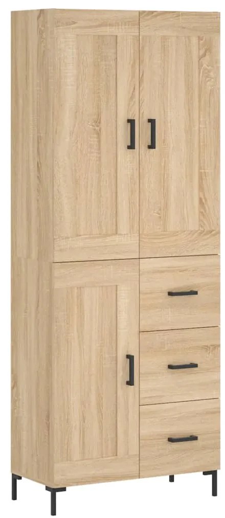 vidaXL Ντουλάπι Sonoma δρυς 69,5 x 34 x 180 εκ. από Επεξεργασμένο Ξύλο