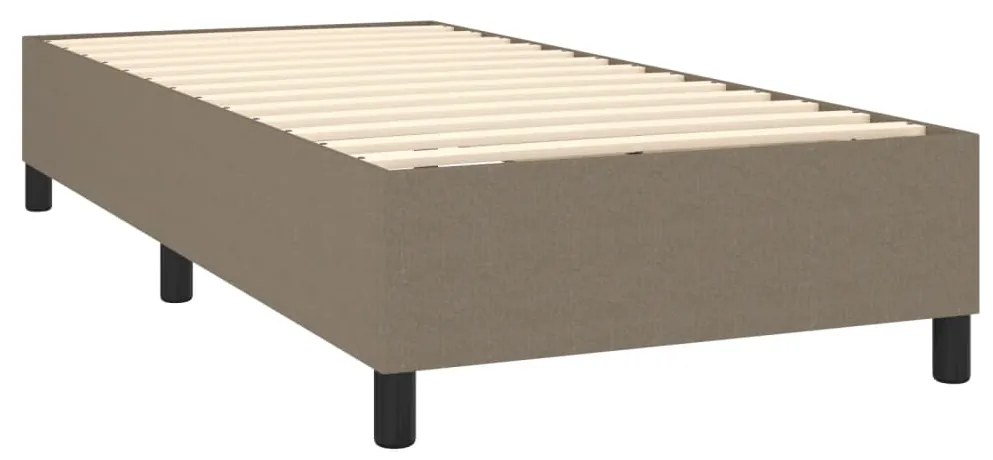 ΚΡΕΒΑΤΙ BOXSPRING ΜΕ ΣΤΡΩΜΑ &amp; LED TAUPE 100X200 ΕΚ. ΥΦΑΣΜΑΤΙΝΟ 3138617