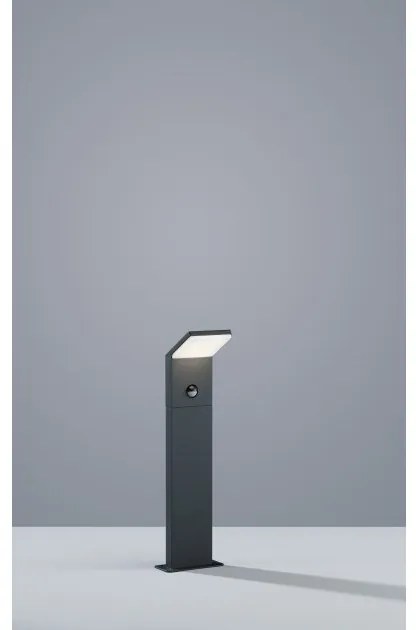 Επιδαπέδιο Φωτιστικό Κολονάκι LED 8W Ανθρακί IP54 Ανιχνευτής Κίνησης Pearl 521169142 Trio Lighting-521169142-Ανθρακί 521169142