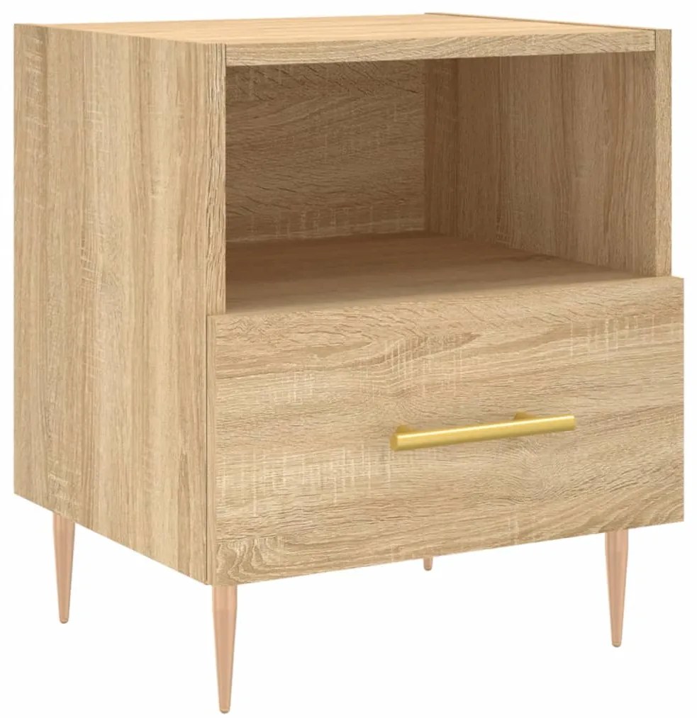 vidaXL Κομοδίνο Sonoma Δρυς 40 x 35 x 47,5 εκ. από Επεξεργασμένο Ξύλο