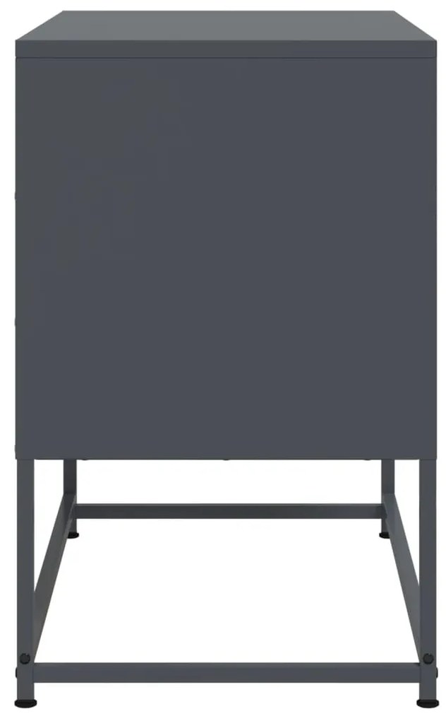 Έπιπλο Τηλεόρασης Ανθρακί 68,5x39x60,5 εκ. από Χάλυβα - Ανθρακί