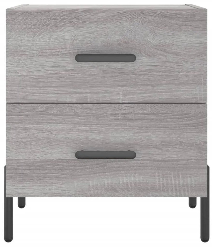 Κομοδίνα 2 τεμ. Γκρι Sonoma 40 x 35 x 47,5 εκ. Επεξεργ. Ξύλο - Γκρι