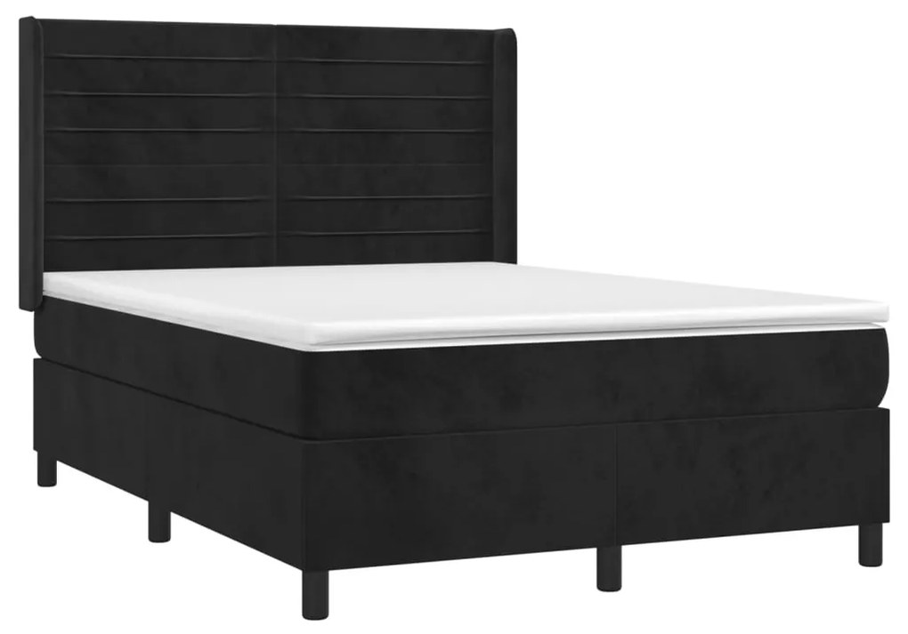 ΚΡΕΒΑΤΙ BOXSPRING ΜΕ ΣΤΡΩΜΑ ΜΑΥΡΟ 140X190 ΕΚ. ΒΕΛΟΥΔΙΝΟ 3132737