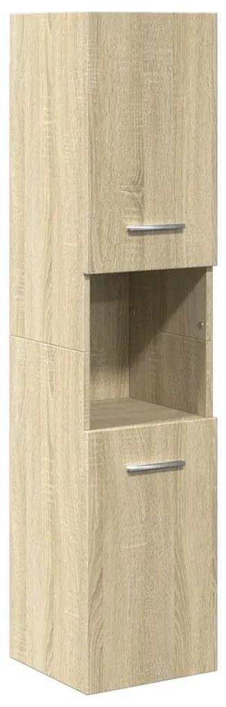 Στήλη Μπάνιου Sonoma Δρυς 30 x 30 x 130 εκ. από Επεξ. Ξύλο 849635