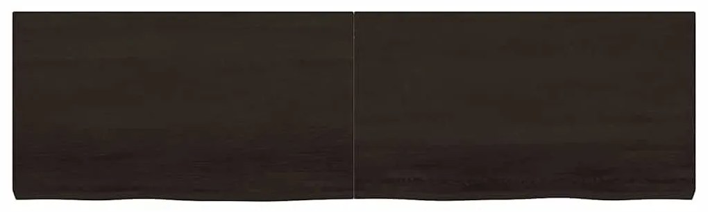 vidaXL Ράφι Τοίχου Σκούρο Καφέ 180x50x(2-6) εκ. Επεξ. Μασίφ Ξύλο Δρυός