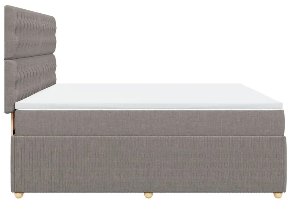 ΚΡΕΒΑΤΙ BOXSPRING ΜΕ ΣΤΡΩΜΑ TAUPE 180X200 ΕΚ. ΥΦΑΣΜΑΤΙΝΟ 3292146