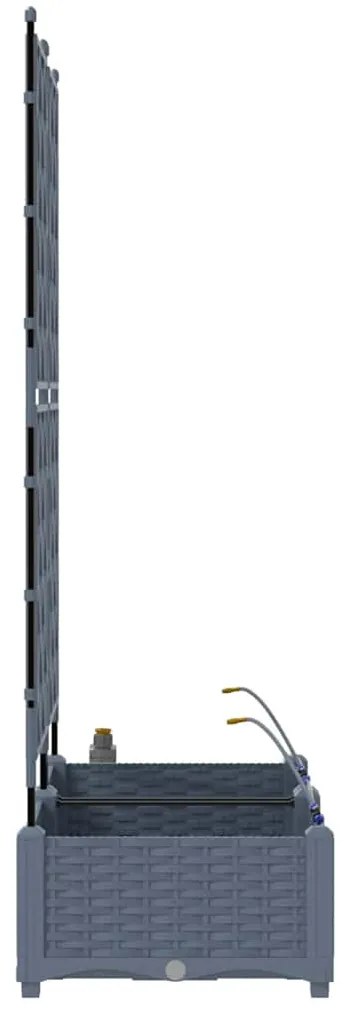 vidaXL Ζαρντινιέρες κήπου Ανοιχτό γκρι 80 x 40 x 126 cm Ατσάλι