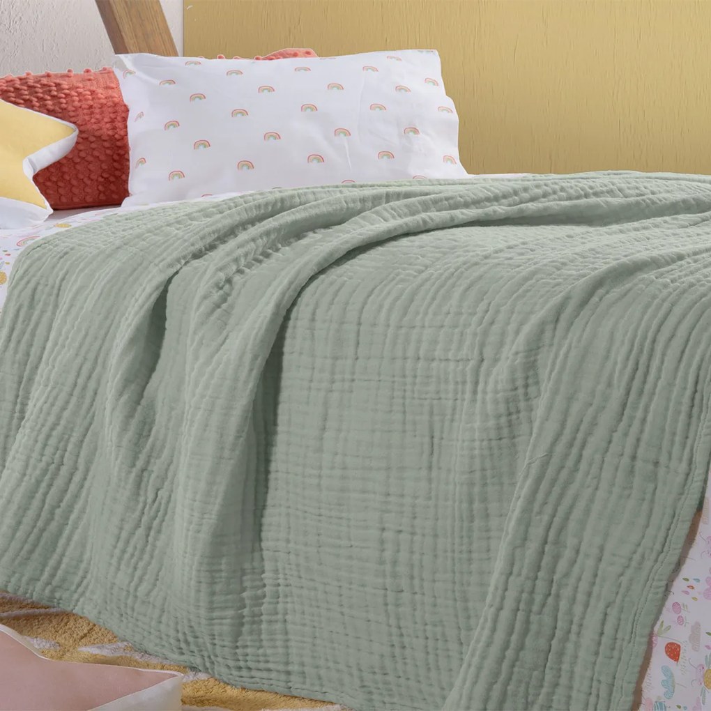 Κουβερτόριο Κούνιας (110x150) Nef-Nef Homeware Whisper Green
